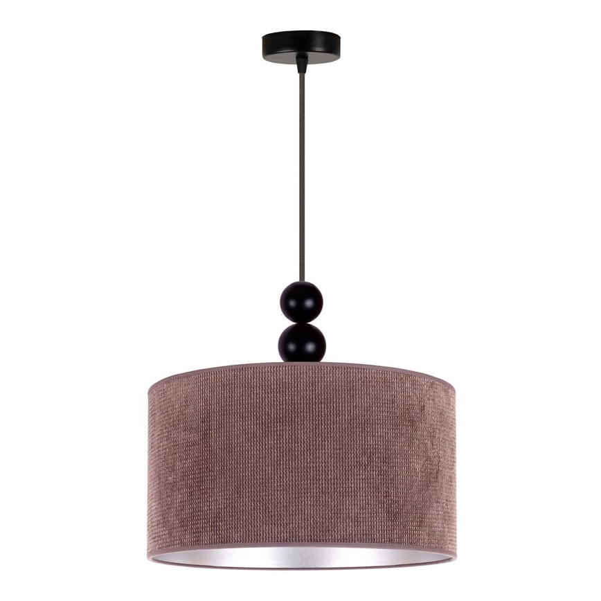 Duolla - Lampadario a sospensione con filo LYON 1xE27/15W/230V diametro 40 cm marrone