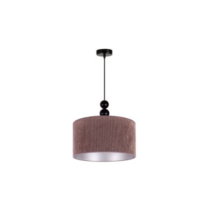 Duolla - Lampadario a sospensione con filo LYON 1xE27/15W/230V diametro 40 cm marrone