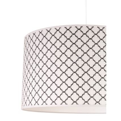 Duolla - Lampadario a sospensione con filo MAROKO 1xE27/40W/230V diametro 45 cm bianco/nero