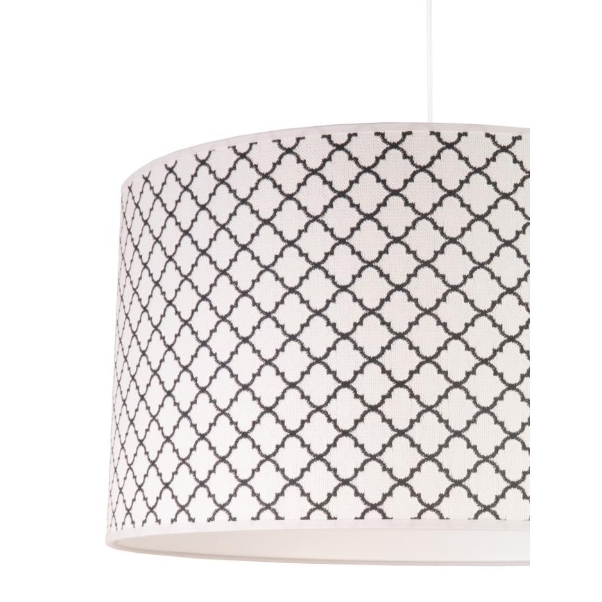 Duolla - Lampadario a sospensione con filo MAROKO 1xE27/40W/230V diametro 45 cm bianco/nero