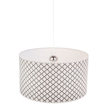 Duolla - Lampadario a sospensione con filo MAROKO 1xE27/40W/230V diametro 45 cm bianco/nero