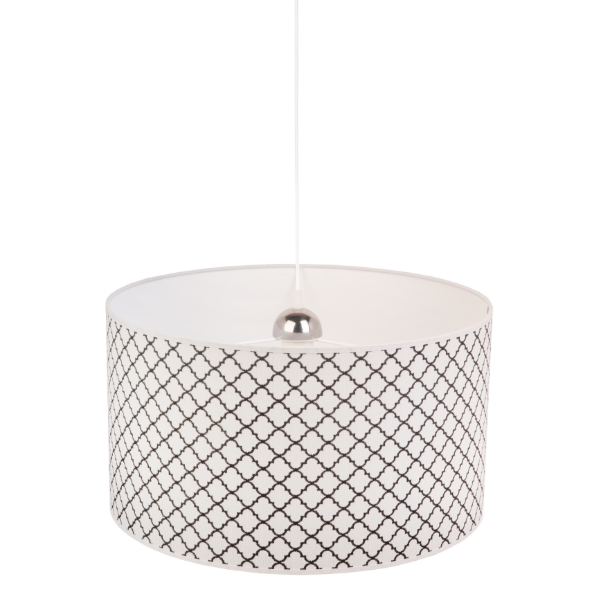 Duolla - Lampadario a sospensione con filo MAROKO 1xE27/40W/230V diametro 45 cm bianco/nero