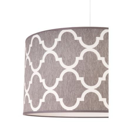 Duolla - Lampadario a sospensione con filo MAROKO 1xE27/40W/230V diametro 45 cm grigio/bianco