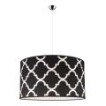 Duolla - Lampadario a sospensione con filo MAROKO 1xE27/40W/230V diametro 45 cm nero/bianco