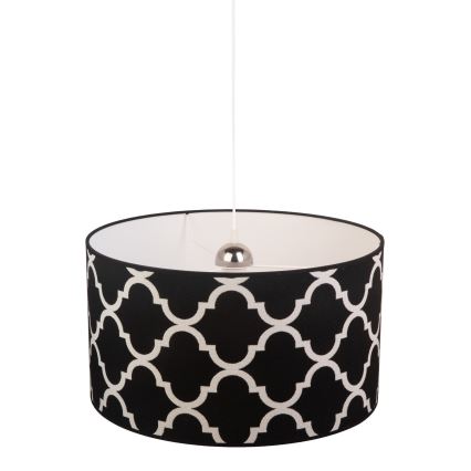 Duolla - Lampadario a sospensione con filo MAROKO 1xE27/40W/230V diametro 45 cm nero/bianco