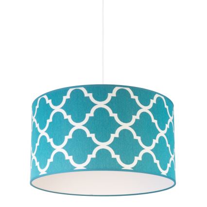 Duolla - Lampadario a sospensione con filo MAROKO 1xE27/40W/230V diametro 45 cm turchese/bianco