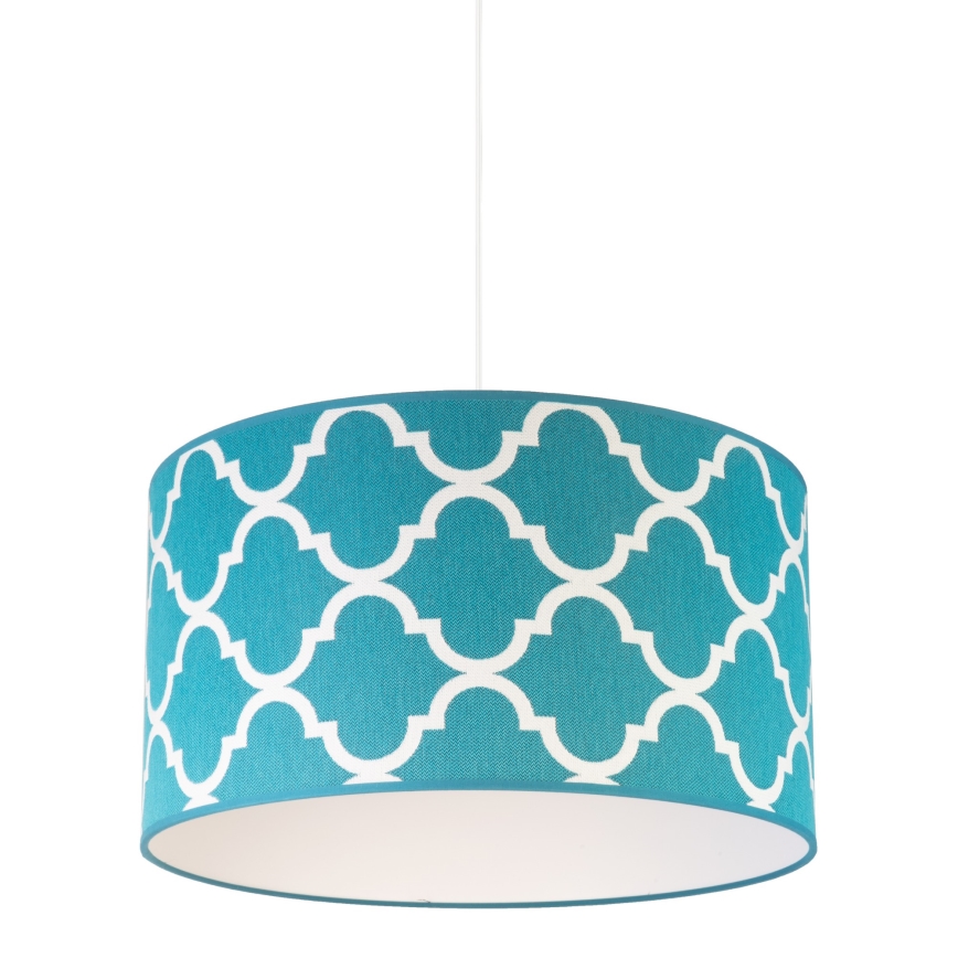 Duolla - Lampadario a sospensione con filo MAROKO 1xE27/40W/230V diametro 45 cm turchese/bianco