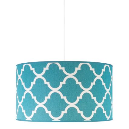 Duolla - Lampadario a sospensione con filo MAROKO 1xE27/40W/230V diametro 45 cm turchese/bianco