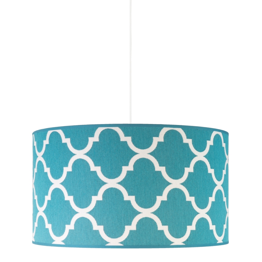 Duolla - Lampadario a sospensione con filo MAROKO 1xE27/40W/230V diametro 45 cm turchese/bianco
