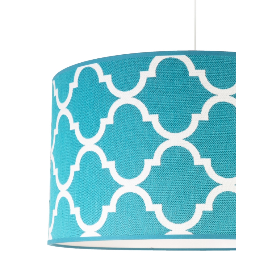 Duolla - Lampadario a sospensione con filo MAROKO 1xE27/40W/230V diametro 45 cm turchese/bianco