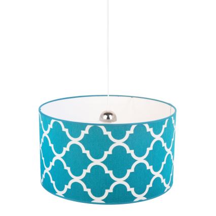 Duolla - Lampadario a sospensione con filo MAROKO 1xE27/40W/230V diametro 45 cm turchese/bianco