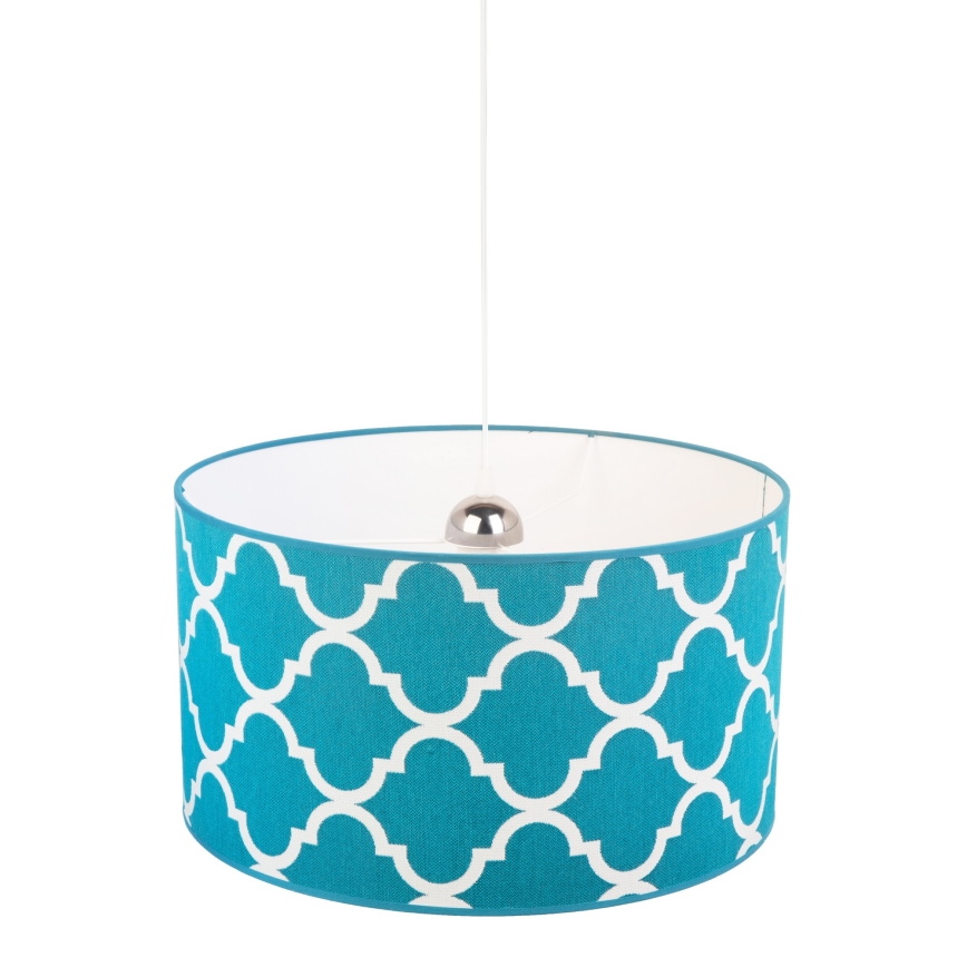 Duolla - Lampadario a sospensione con filo MAROKO 1xE27/40W/230V diametro 45 cm turchese/bianco