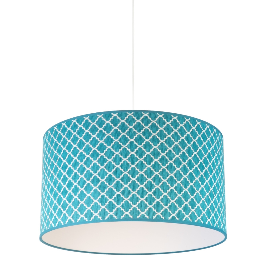 Duolla - Lampadario a sospensione con filo MAROKO 1xE27/40W/230V diametro 45 cm turchese/bianco