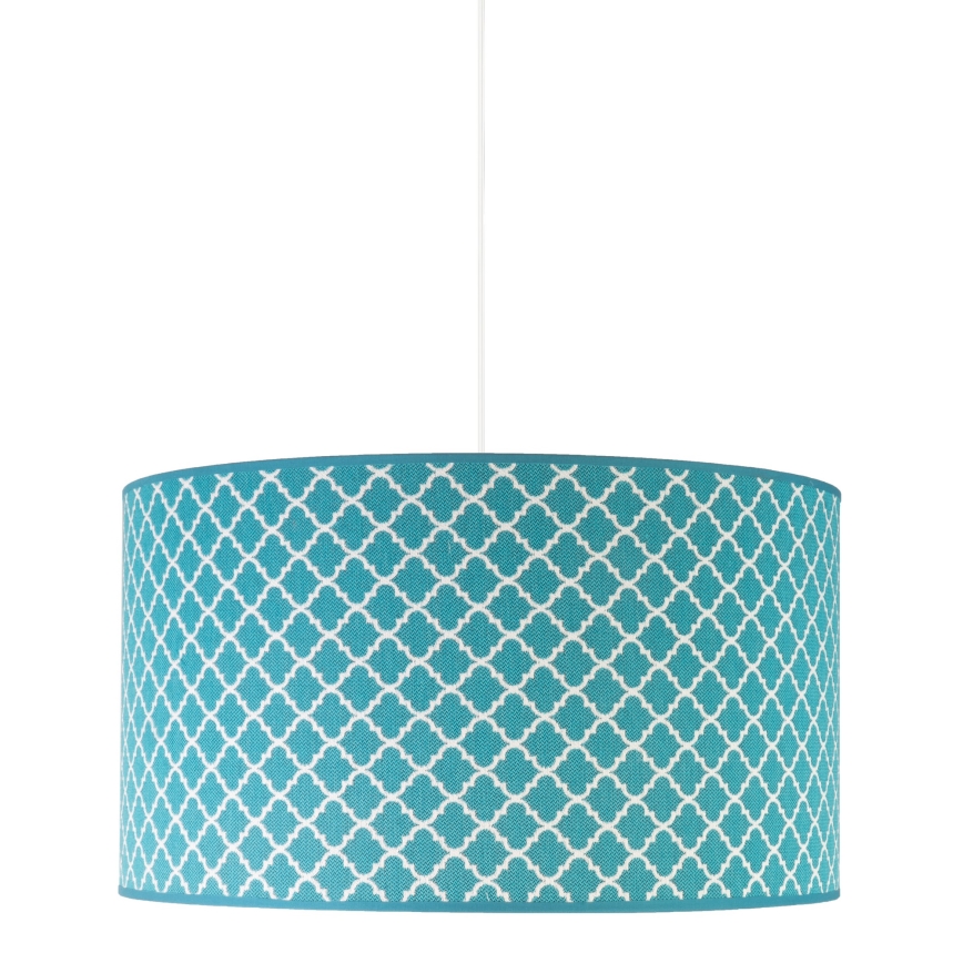 Duolla - Lampadario a sospensione con filo MAROKO 1xE27/40W/230V diametro 45 cm turchese/bianco
