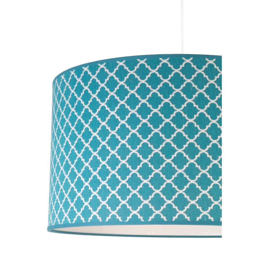 Duolla - Lampadario a sospensione con filo MAROKO 1xE27/40W/230V diametro 45 cm turchese/bianco