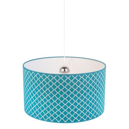 Duolla - Lampadario a sospensione con filo MAROKO 1xE27/40W/230V diametro 45 cm turchese/bianco