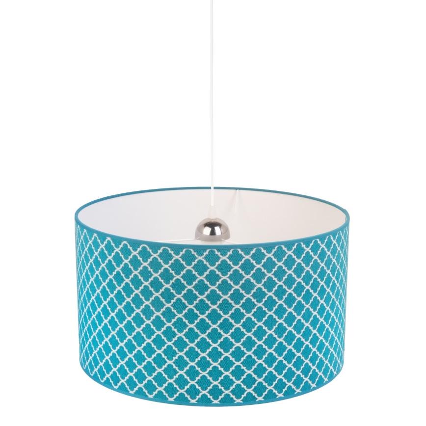 Duolla - Lampadario a sospensione con filo MAROKO 1xE27/40W/230V diametro 45 cm turchese/bianco