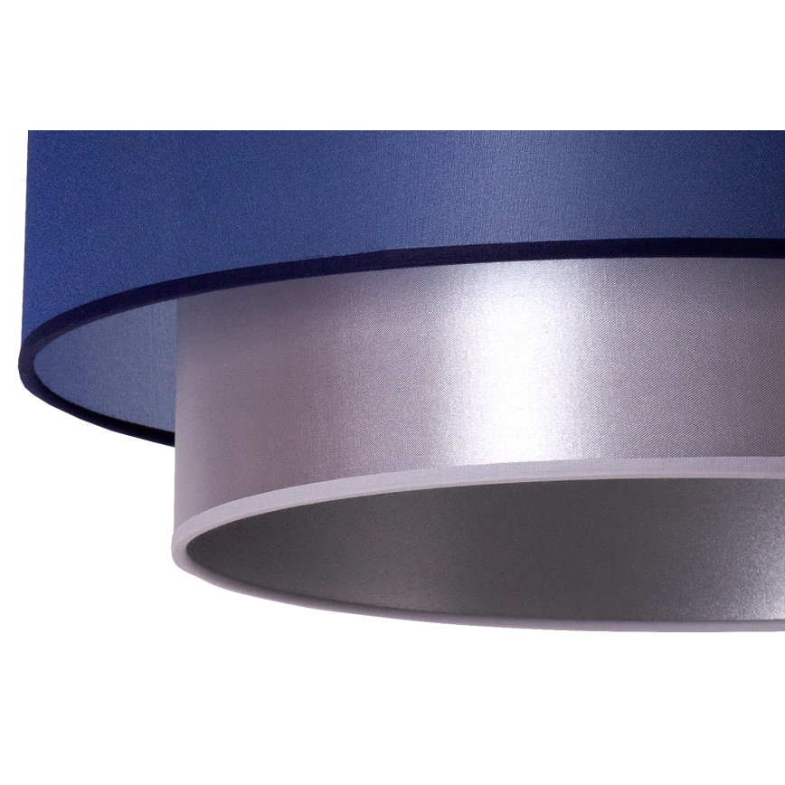 Duolla - Lampadario a sospensione con filo NANTES 1xE27/15W/230V diametro 45 cm blu/argento