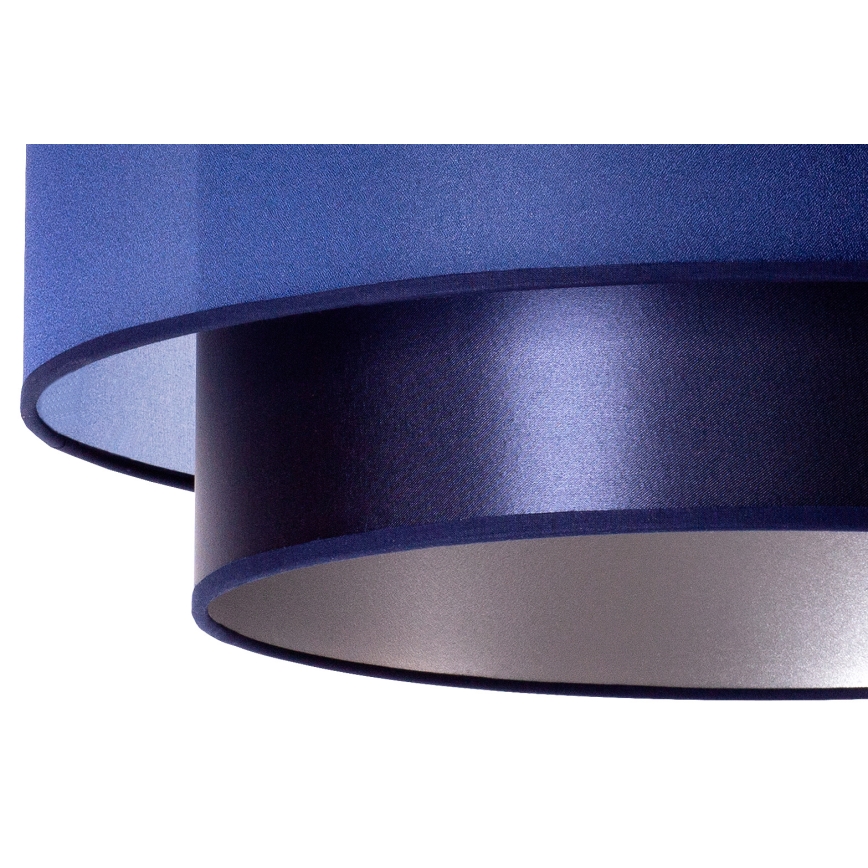 Duolla - Lampadario a sospensione con filo NANTES 1xE27/15W/230V diametro 45 cm blu/argento
