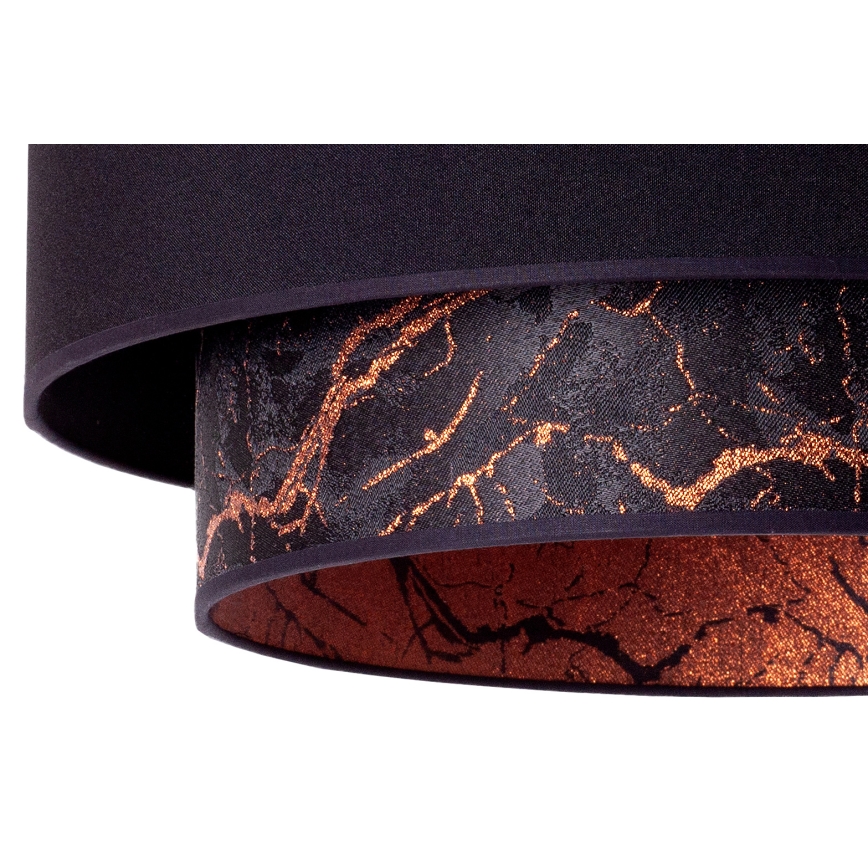 Duolla - Lampadario a sospensione con filo NANTES 1xE27/15W/230V diametro 45 cm nero/rame