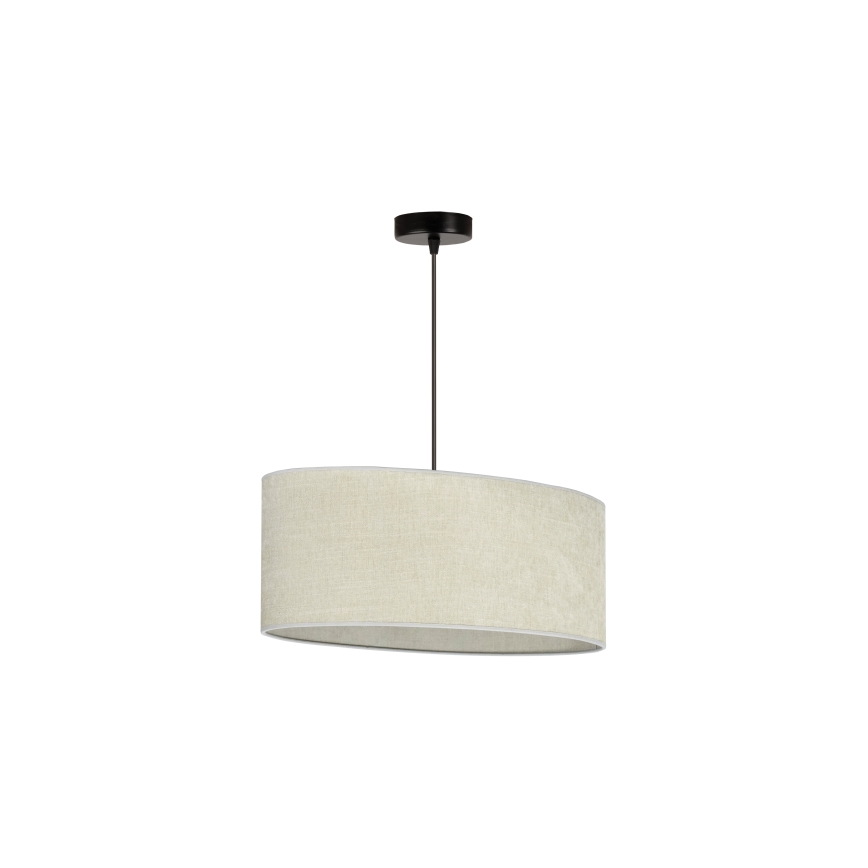 Duolla - Lampadario a sospensione con filo OVAL 1xE27/15W/230V grigio