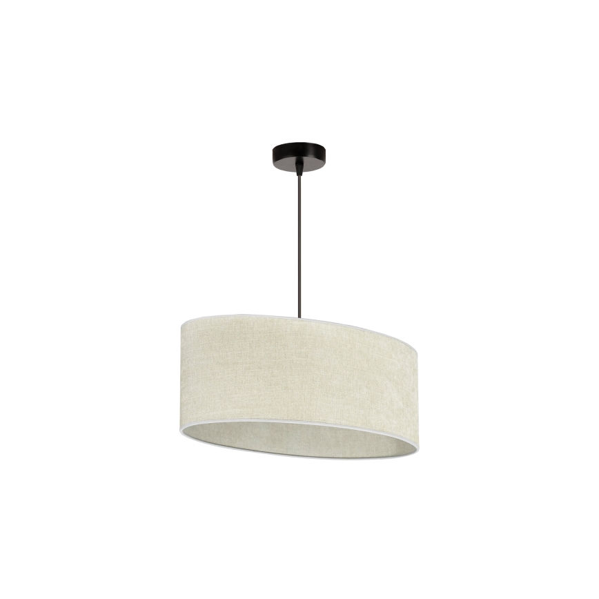 Duolla - Lampadario a sospensione con filo OVAL 1xE27/15W/230V grigio