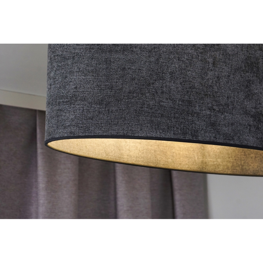 Duolla - Lampadario a sospensione con filo OVAL 1xE27/15W/230V grigio