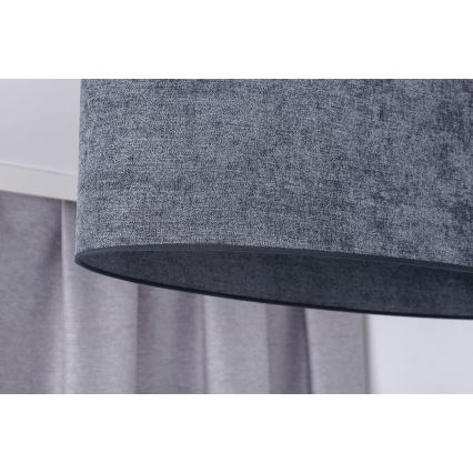 Duolla - Lampadario a sospensione con filo OVAL 1xE27/15W/230V grigio