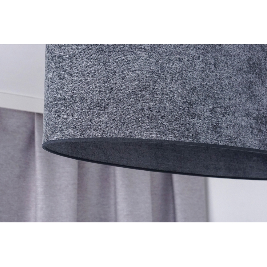 Duolla - Lampadario a sospensione con filo OVAL 1xE27/15W/230V grigio