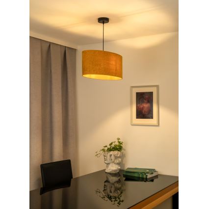 Duolla - Lampadario a sospensione con filo OVAL 1xE27/15W/230V marrone
