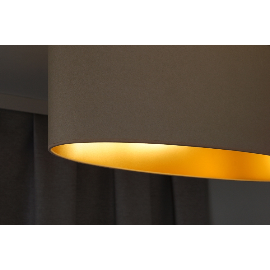 Duolla - Lampadario a sospensione con filo OVAL VEGAN 1xE27/15W/230V color crema
