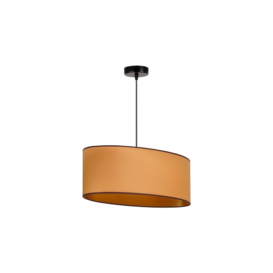 Duolla - Lampadario a sospensione con filo OVAL VEGAN 1xE27/15W/230V marrone