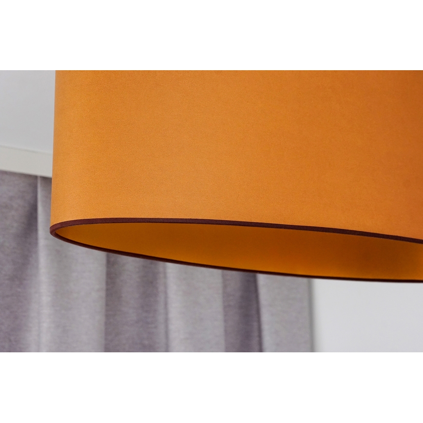 Duolla - Lampadario a sospensione con filo OVAL VEGAN 2xE27/15W/230V marrone