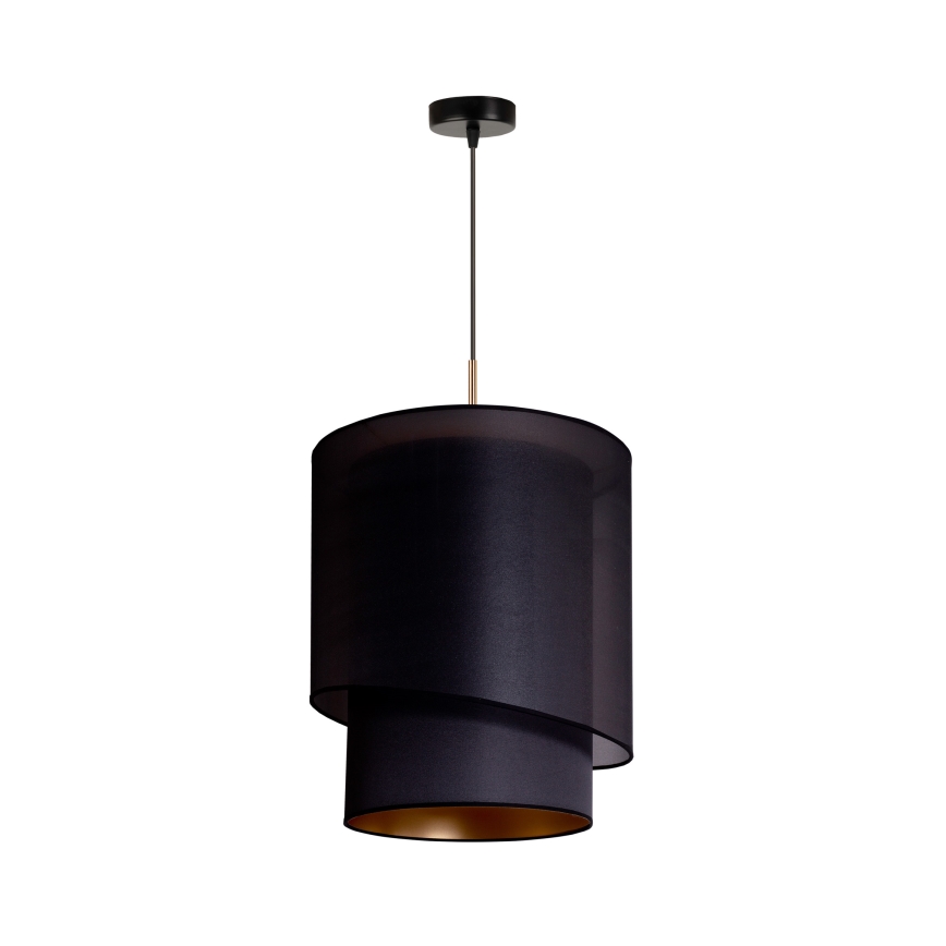 Duolla - Lampadario a sospensione con filo PARIGI 1xE27/15W/230V diametro 40 cm nero/oro