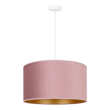 Duolla - Lampadario a sospensione con filo ROLLER 1xE27/15W/230V diametro 40 cm rosa/oro