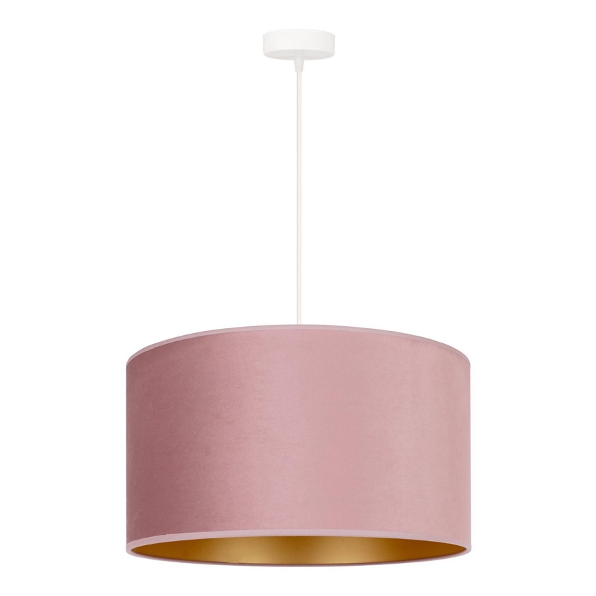 Duolla - Lampadario a sospensione con filo ROLLER 1xE27/15W/230V diametro 40 cm rosa/oro