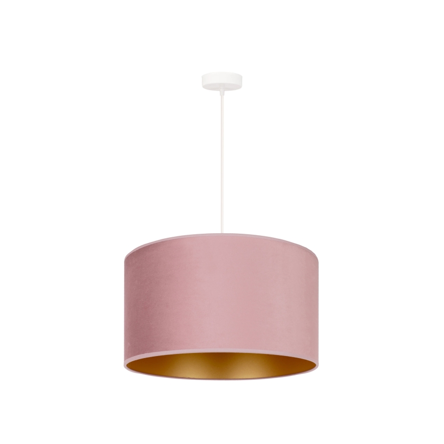 Duolla - Lampadario a sospensione con filo ROLLER 1xE27/15W/230V diametro 40 cm rosa/oro