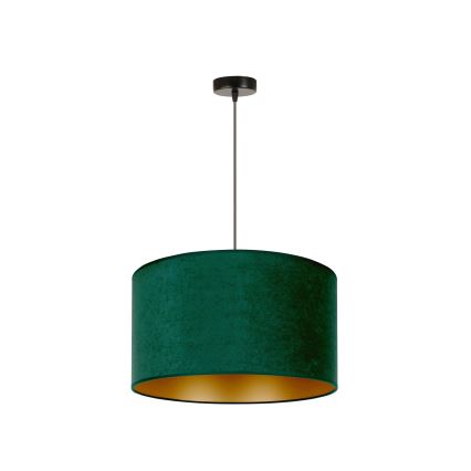 Duolla - Lampadario a sospensione con filo ROLLER 1xE27/15W/230V diametro 40 cm verde scuro/oro