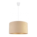 Duolla - Lampadario a sospensione con filo ROLLER 1xE27/40W/230V diametro 40 cm beige