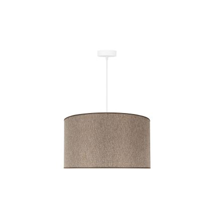 Duolla - Lampadario a sospensione con filo ROLLER ECO RECYCLING 1xE27/15W/230V diametro 45 cm marrone