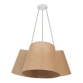 Duolla - Lampadario a sospensione con filo ROSSA 3xE27/15W/230V diametro 75 cm marrone
