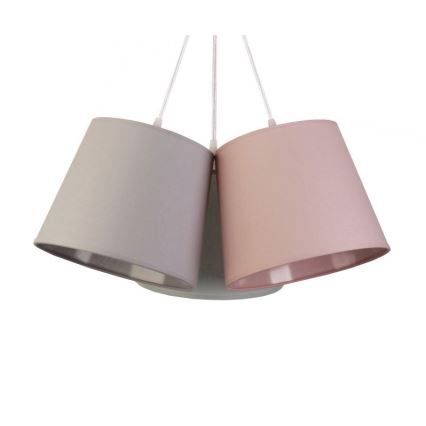 Duolla - Lampadario a sospensione con filo ROSSA 3xE27/40W/230V