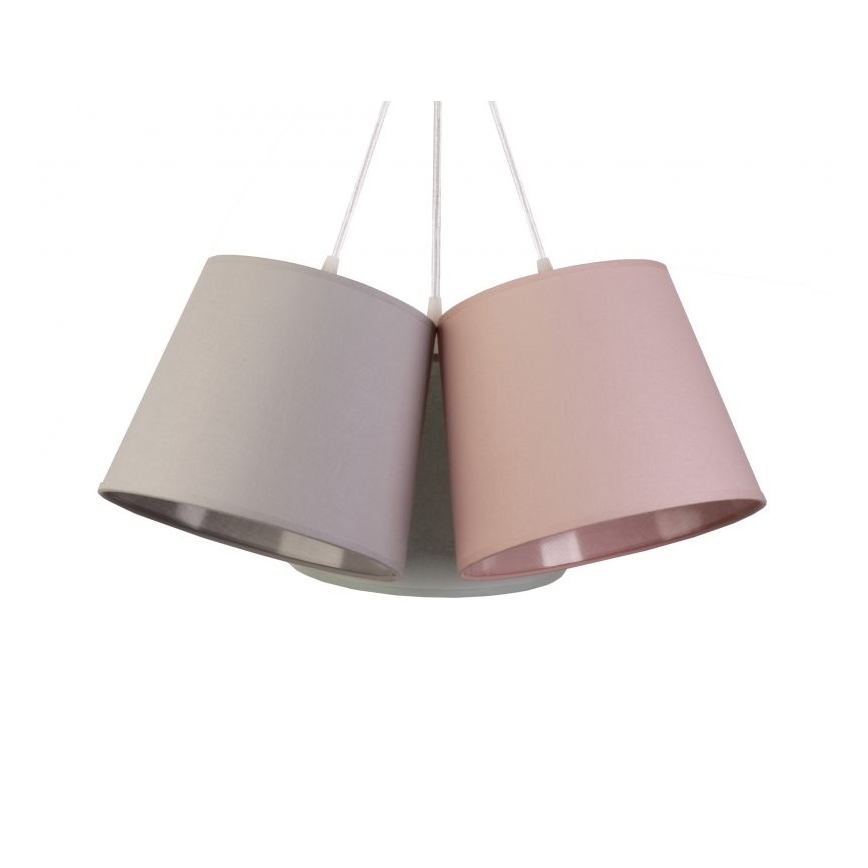Duolla - Lampadario a sospensione con filo ROSSA 3xE27/40W/230V