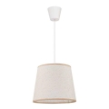 Duolla - Lampadario a sospensione con filo SOLO 1xE27/40W/230V diametro 24 cm beige chiaro