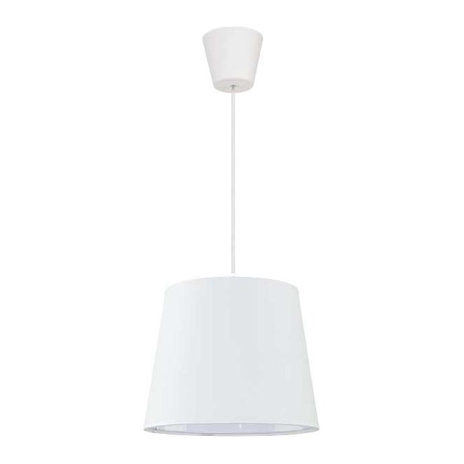 Duolla - Lampadario a sospensione con filo SOLO 1xE27/40W/230V diametro 24 cm bianco