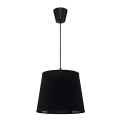 Duolla - Lampadario a sospensione con filo SOLO 1xE27/40W/230V diametro 24 cm nero