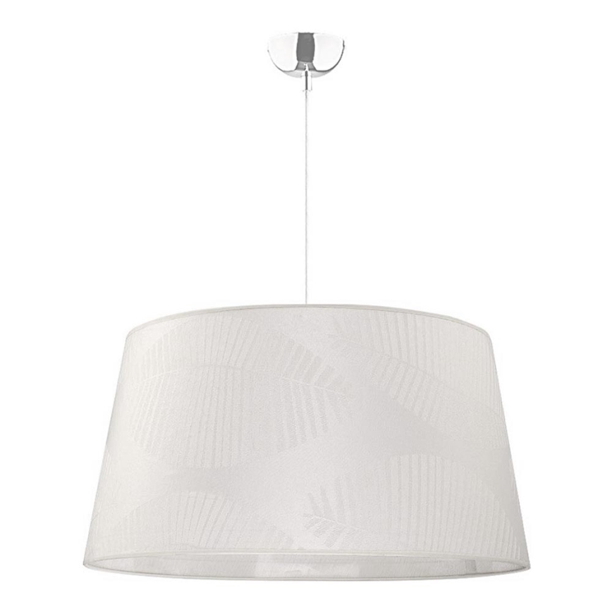 Duolla - Lampadario a sospensione con filo TENOR 1xE27/40W/230V diametro 60 cm bianco/foglie