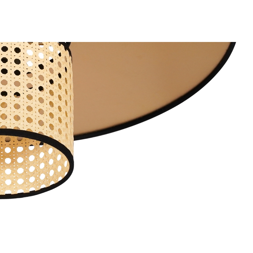 Duolla - Lampadario a sospensione con filo TOKYO RATTAN 1xE27/15W/230V diametro 50 cm oro/rattan