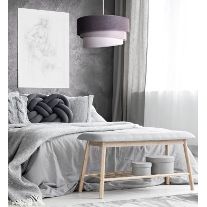 Duolla - Lampadario a sospensione con filo TRIO 1xE27/15W/230V diametro 45 cm antracite/grigio/bianco