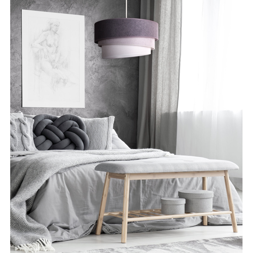 Duolla - Lampadario a sospensione con filo TRIO 1xE27/15W/230V diametro 45 cm antracite/grigio/bianco